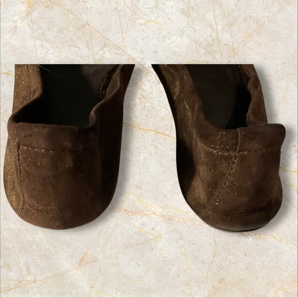 Louis Vuitton preowned Brown Fringe Almond-Toe Ballet Flats with Chain Accent - Picture 6 of 11